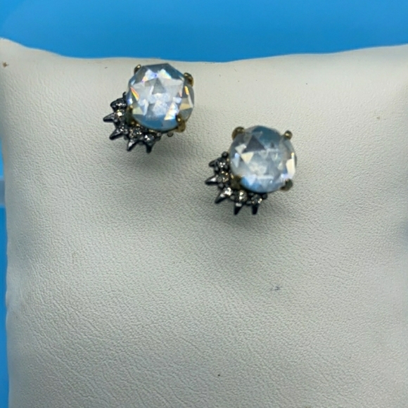 ISO Elements Cabochon Spiked Crown Studs - Picture 2 of 2
